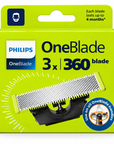 מארז 3 להבים חלופיים Philips OneBlade 360