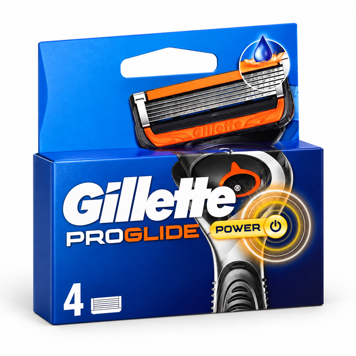 מארז 4 סכיני גילוח לגבר Gillette ProGlide Power