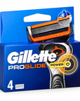 מארז 4 סכיני גילוח לגבר Gillette ProGlide Power