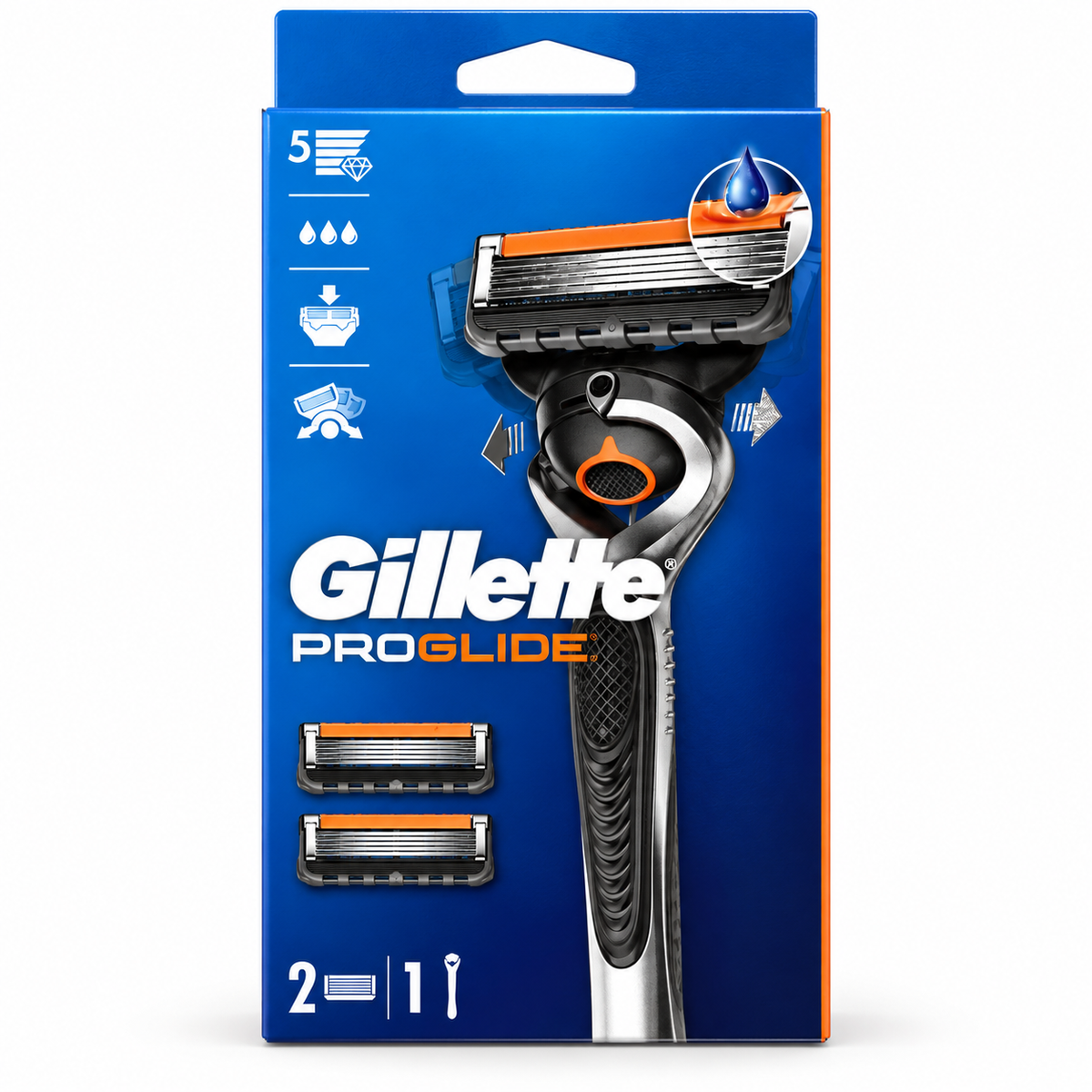 Gillette ProGlide מכשיר גילוח ידני לגבר ידית + 2 סכינים