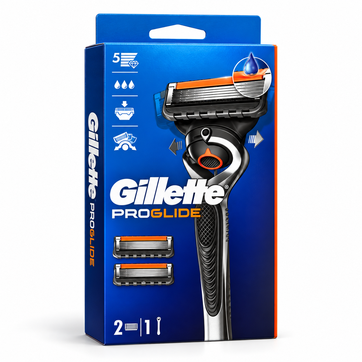 Gillette ProGlide מכשיר גילוח ידני לגבר ידית + 2 סכינים
