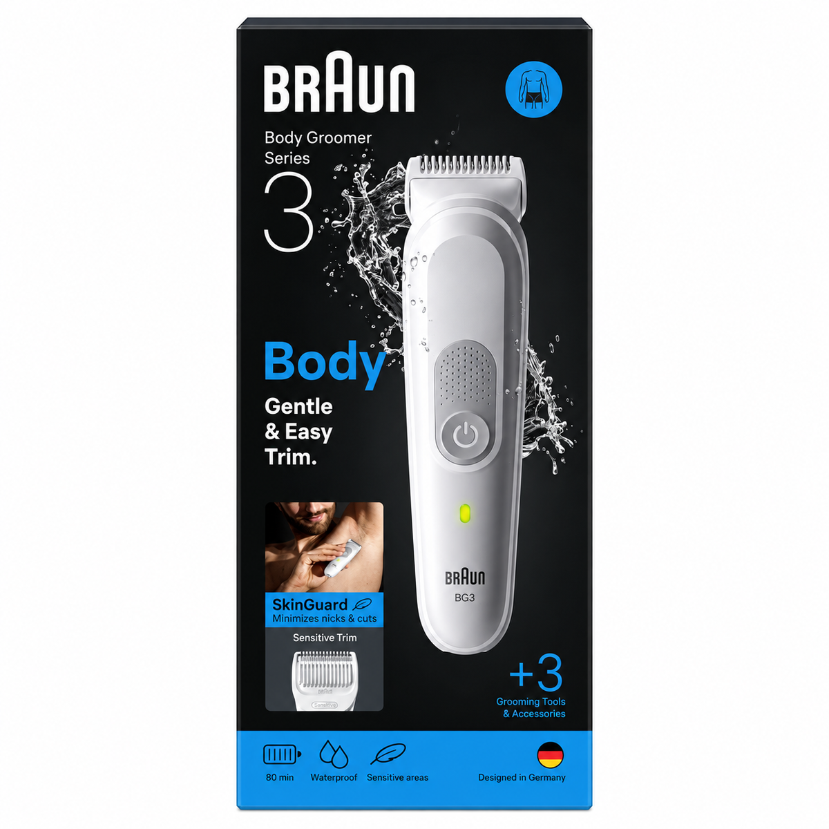 מכונת גילוח ועיצוב שיער גוף Braun Body Groome