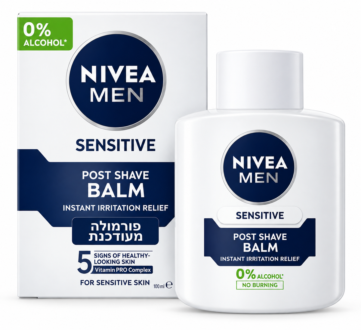 באלם לאחר גילוח לעור רגיש 100 מ״ל NIVEA MEN