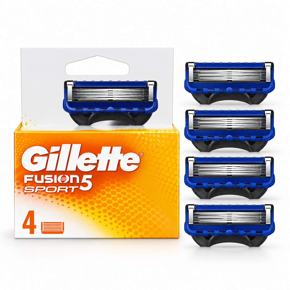 מארז 4 סכיני גילוח לגבר Gillette Fusion5 Sport